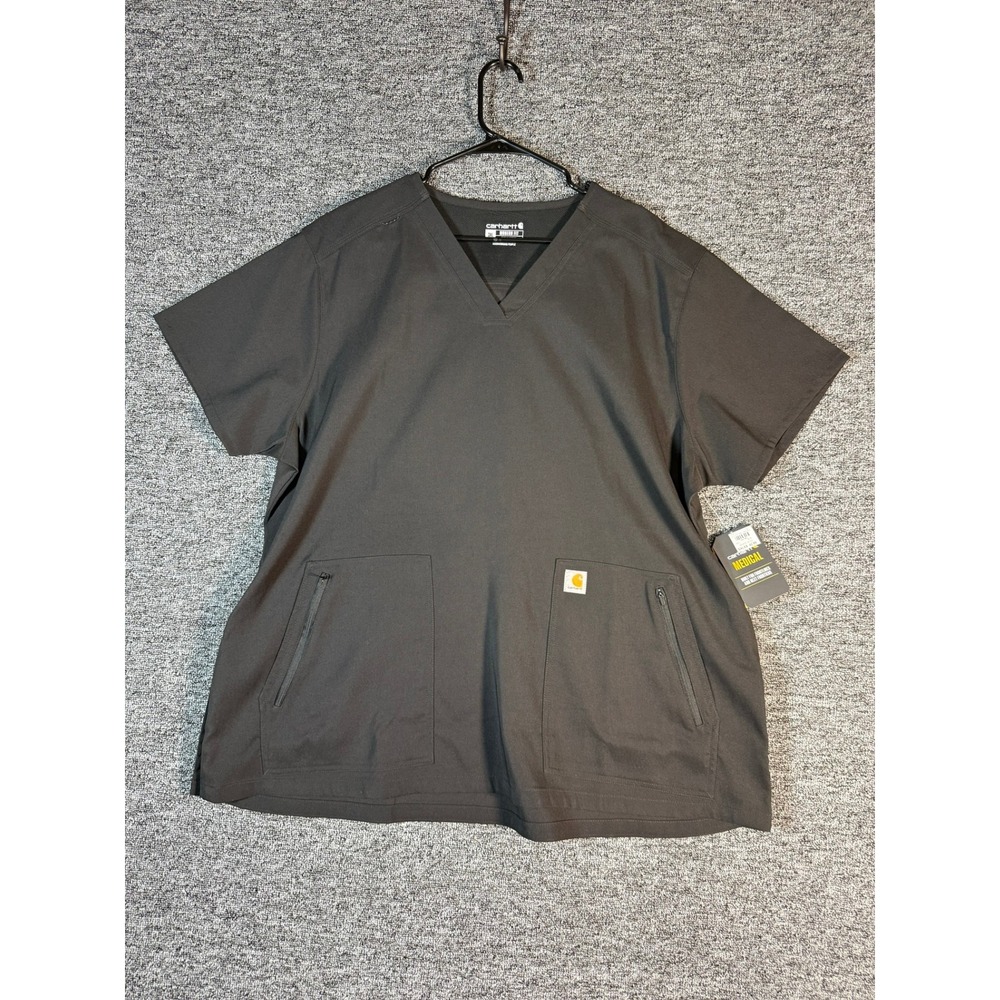 Carhartt Womens Liberty V-Neck Scrub Top‎ Black 3XL MT2237-W Rugged Flex NWT